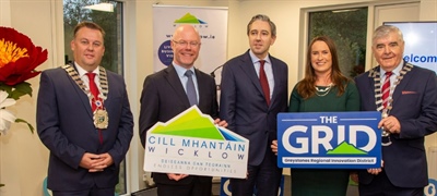 An Taoiseach Simon Harris and Cathaoirleach Cllr. Paul O'Brien, Officially Launch The GRID (Greystones Regional Innovation District)