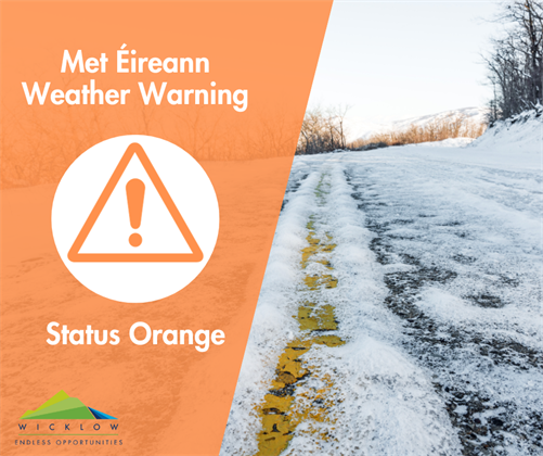 Status Orange - Low Temperature/Ice warning for Wicklow