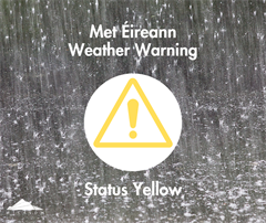 Status Yellow - Rain  and Wind Warnings- Sunday 26/01/2025